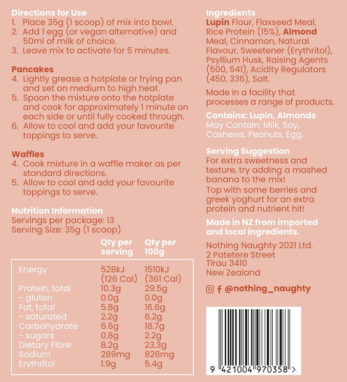 Nothing Naughty Protein Pancake & Waffle Mix