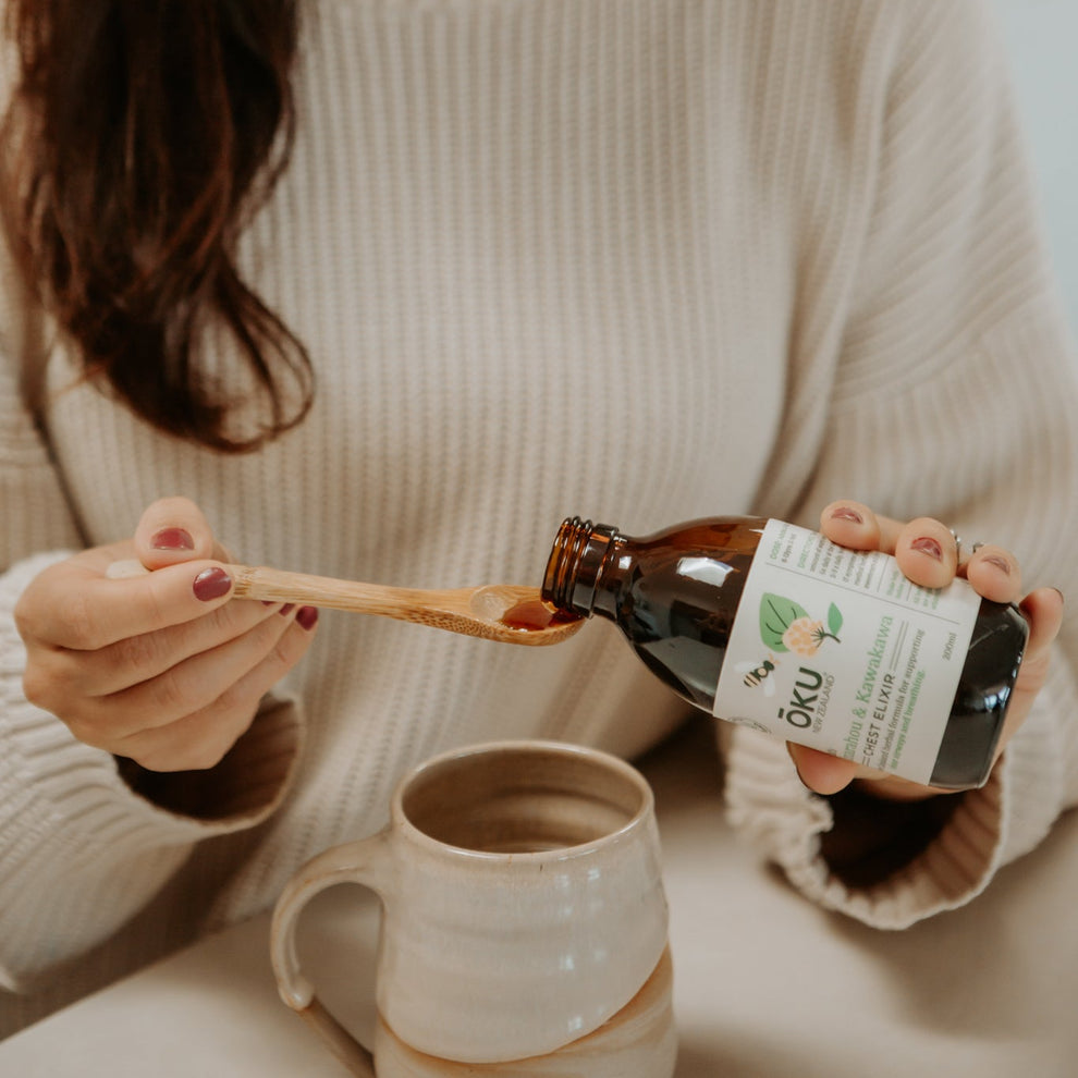 ŌKU - Adult's Kūmarahou & Kawakawa Chest Elixir