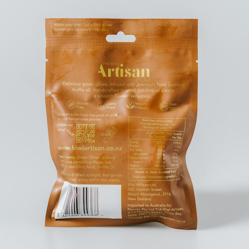 The Kiwi Artisan Truffle Infused Olives 150g