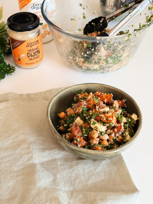 Kumera, Chickpea + Bulghur Salad