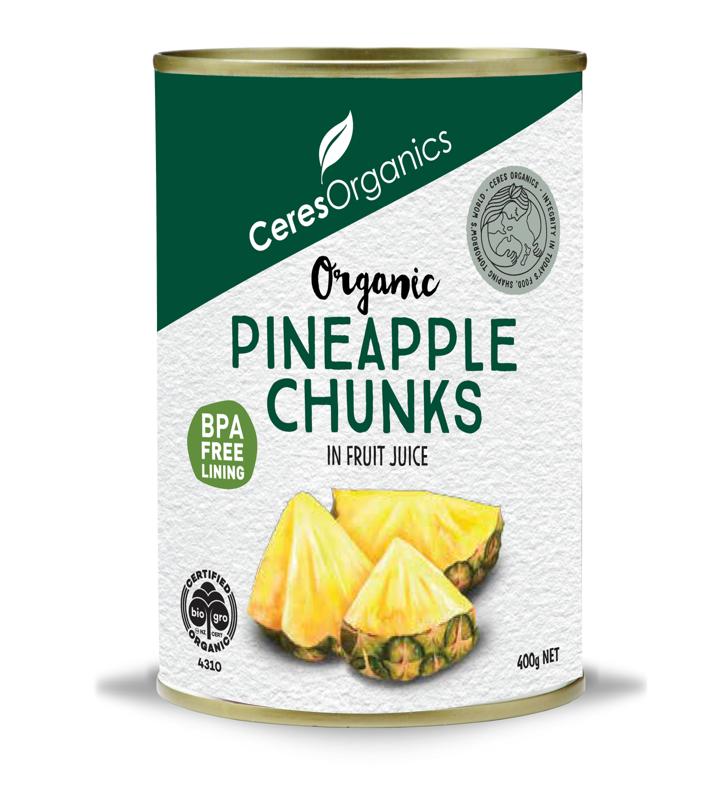 Organic Canned Pineapple Chunks