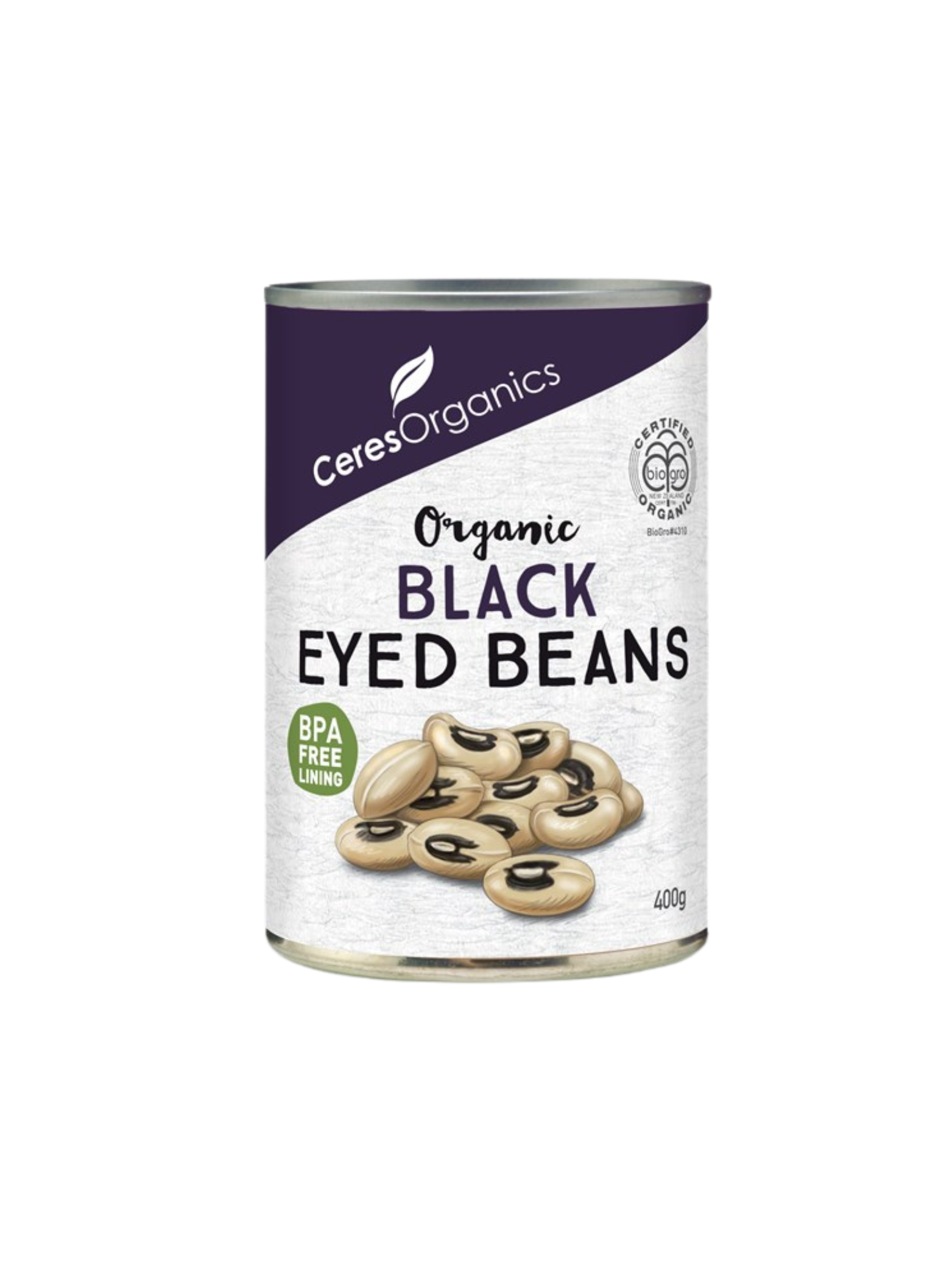 Organic Canned Black-Eyed Beans