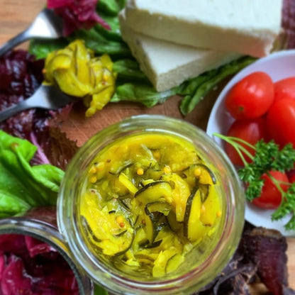 Glam Food - Keto Zucchini Mustard Pickles