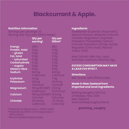 Nothing Naughty Low Carb Hydration Powder
