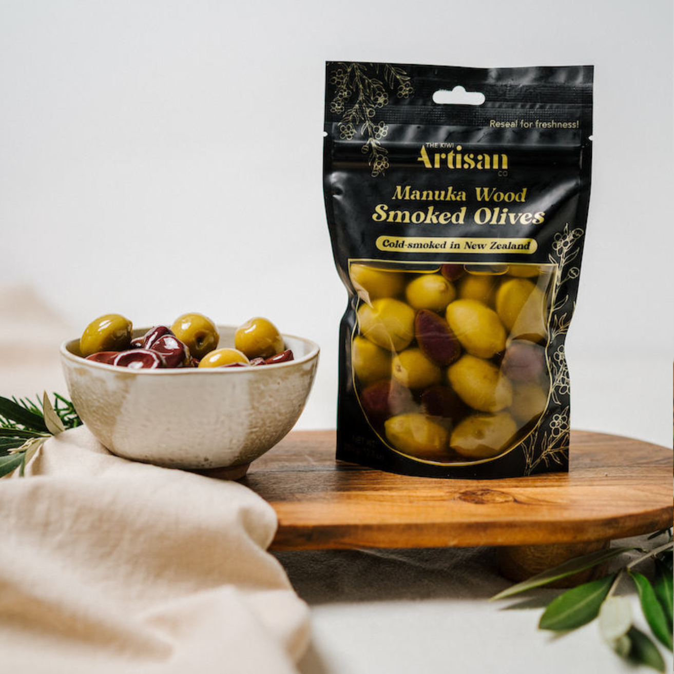 The Kiwi Artisan Smoked Manuka Olives