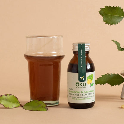 ŌKU - Adult's Kūmarahou & Kawakawa Chest Elixir