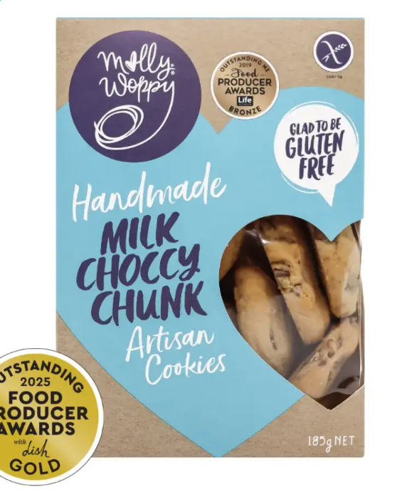 Molly Woppy Gluten Free Milk Choccy Chunk Artisan Cookies