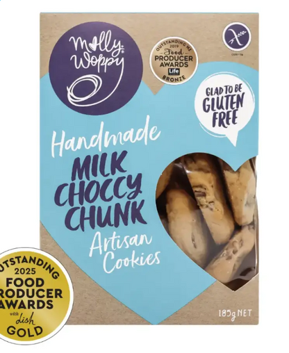 Molly Woppy Gluten Free Milk Choccy Chunk Artisan Cookies