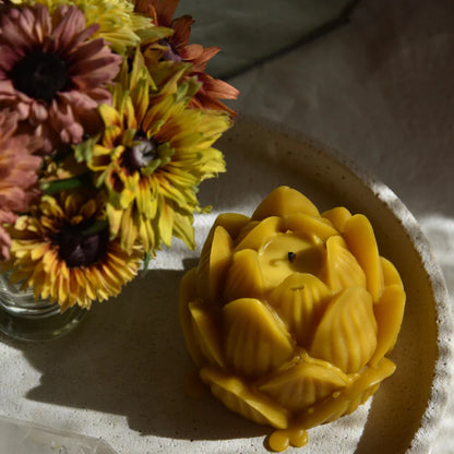 The Authentic Honey Co. Large Lotus Candles