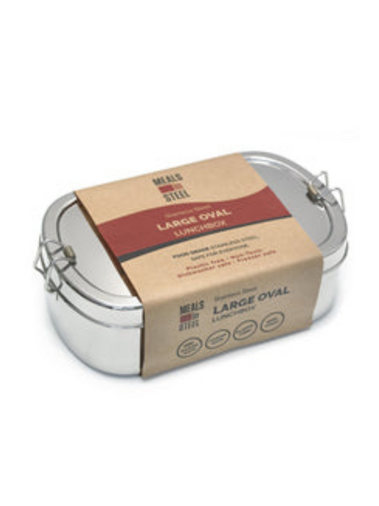 Meals in Steel Large Oval Lunchbox