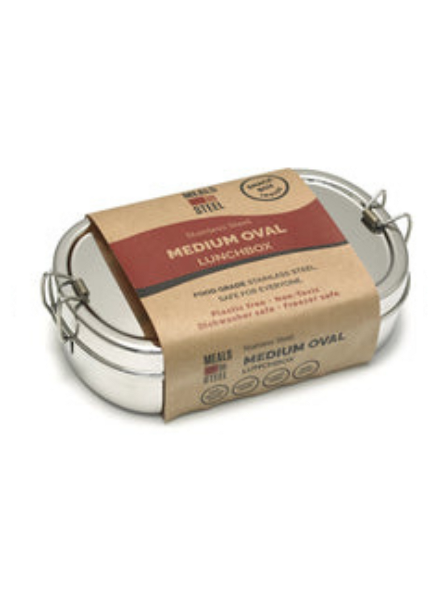 Meals in Steel Medium Oval Lunchbox (with snack-box)