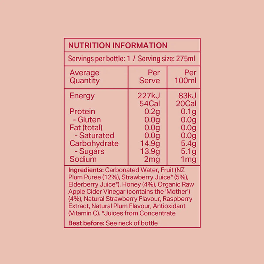 Strawberry & Plum Nutritional Info