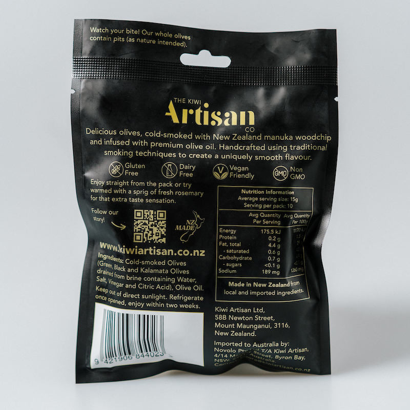 The Kiwi Artisan Smoked Manuka Olives