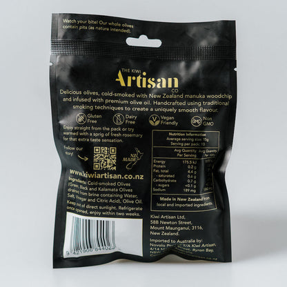 The Kiwi Artisan Smoked Manuka Olives
