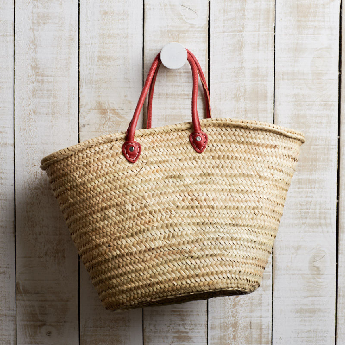 Market basket- leather handle